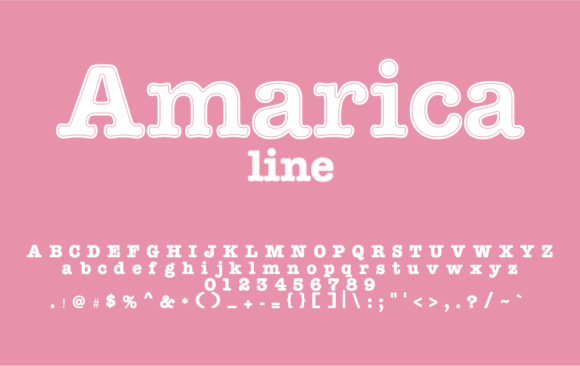 Amarica Line: A Bold Display Font for Creative Product Makers