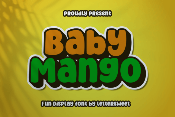 Baby Mango: A Playful Display Font for Handmade Crafts and Printables