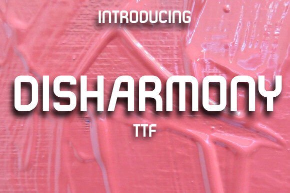 Disharmony Font for Editorial Design and Creative Projects