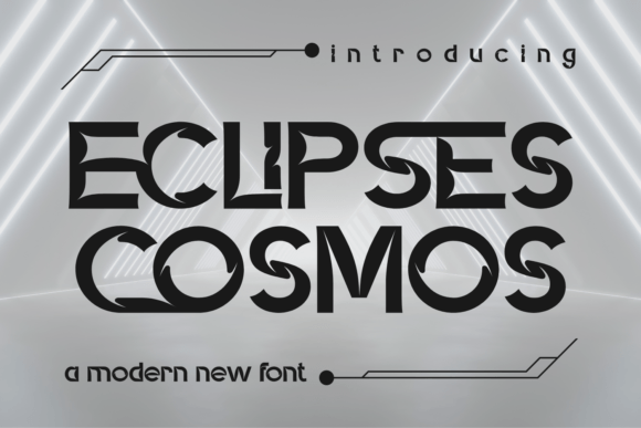 Eclipses Cosmos Font: A Futuristic Display Typeface for Creative Projects