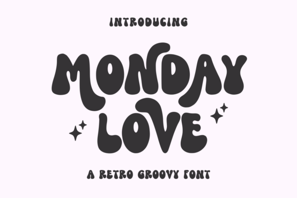 Monday Love Font: A Groovy Display Typeface for Crafters