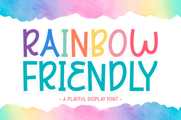 Rainbow Friendly Typeface for Joyful Editorial Design
