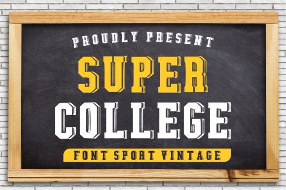Super College Display Font for Bold Sports Branding